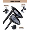 image:imageDUCO Trendy Heart Polarized Sunglasses for Women Narrow 1206Black Frame Grey Lens