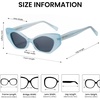 image:imageDUCO Trendy Sunglasses for Women Men Retro Vintage Polarized Shades Acetate Frame Y2K Designer Style Sun Glasses DC1250Transparent Blue