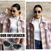 image:imageDUCO Trendy Sunglasses for Women Men Retro Vintage Polarized Shades Acetate Frame Y2K Designer Style Sun Glasses DC1250Transparent Blue