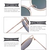 image:imageDUCO Vintage Square Cat Eye Sunglasses for Women Meatl Frame Polarized W002