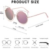image:imageDUCO Vintage Square Cat Eye Sunglasses for Women Meatl Frame Polarized W002