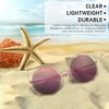 image:imageDUCO Vintage Square Cat Eye Sunglasses for Women Meatl Frame Polarized W002