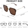 image:imageDUCO Vintage Square Cat Eye Sunglasses for Women Metal Frame Polarized Sun Glasses UV Protection W001