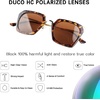 image:imageDUCO Vintage Square Cat Eye Sunglasses for Women Metal Frame Polarized Sun Glasses UV Protection W001
