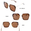 image:imageDUCO Vintage Square Cat Eye Sunglasses for Women Metal Frame Polarized Sun Glasses UV Protection W001