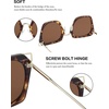 image:imageDUCO Vintage Square Cat Eye Sunglasses for Women Metal Frame Polarized Sun Glasses UV Protection W001