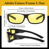 image:imageDUCO Wraparound Fitover Glasses 8953 Polarized Wear Over Night Vision Sunglasses for Men Women 8953Y2