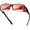 image:imageDUCO Wraparound Fitover Glasses 8953 Polarized Wear Over Night Vision Sunglasses for Men Women 8953Y3