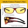 image:imageDUCO Wraparound Fitover Glasses 8953 Polarized Wear Over Night Vision Sunglasses for Men Women 8953Y3