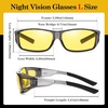 image:imageDUCO Wraparound Fitover Glasses 8953 Polarized Wear Over Night Vision Sunglasses for Men Women 8953Y4