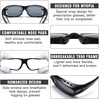 image:imageDUCO Wraparound Fitover Glasses 8953 Polarized Wear Over Night Vision Sunglasses for Men Women 8953Y4