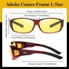 image:imageDUCO Wraparound Fitover Glasses 8953 Polarized Wear Over Night Vision Sunglasses for Men Women 8953Y6