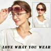 image:imageDUCO Wraparound Fitover Glasses Polarized Wear Over Sunglasses for Men Women UV Protection Sun Glasses Driving 8953 M Size Transparent pink Frame Pink Lens