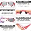 image:imageDUCO Wraparound Fitover Glasses Polarized Wear Over Sunglasses for Men Women UV Protection Sun Glasses Driving 8953 M Size Transparent pink Frame Pink Lens