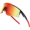 image:imageDUCO Baseball Sunglasses for Men Women Sports Style Polarized Lens UV Protection DC0030Black Frame Revo Orange