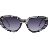 image:imageDUCO Cat Eye Sunglasses for Women Polarized UV400 Protection Acetate Frame Vintage Sun glasses DC1103Snake Frame Gradient Grey Lens