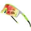 image:imageDUCO Cycling Glasses Men Women Polarized Sport Sunglasses UV400 Protection Lightweight Baseball Tennis Golf Baseball RunningGreen White Frame Red Len