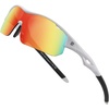 White Frame Black Temple Revo Orange Lens
