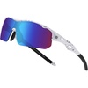 White Frame Black Dot Revo Blue Lens