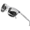 image:imageDUCO Mens Sports Polarized AlMg Metal Frame Sunglasses UV Protection Sunglasses for Men 8200Silver
