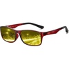 image:imageDUCO Night Vision Glasses for Men and Women Anti Glare Night Driving Glasses Polarized UV400 Protection Yellow Glasses 223 Transparent Wine Red Frame Night Vision Lens