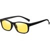 image:imageDUCO Night Vision Glasses for Men and Women Anti Glare Night Driving Glasses Polarized UV400 Protection Yellow Glasses 8016Black Frame Night Vision Lens