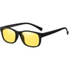 image:imageDUCO Night Vision Glasses for Men and Women Anti Glare Night Driving Glasses Polarized UV400 Protection Yellow Glasses 8016Matte Frame Night Vision Lens