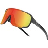 image:imageDUCO Non Polarized Cycling Sunglasses UV400 Running Shades DC0025Gunmetal Frame Revo Orange Lens