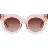 image:imageDUCO Oversized Cat Eye Sunglasses for Women Trendy Sunglasses 1201Champagne Frame Brown Lens