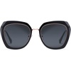 image:imageDUCO Oversized Square Polarized Sunglasses for Women Diamond Trim Style UV Protection Designer Sun Glasses DC1225Black Grey