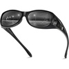 image:imageDUCO Polarized Fitover Sunglasses UV400 Protection amp HD for Unisex 895301 L Black Frame Gray Lens