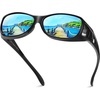 04 M Black Frame Revo Blue Lens