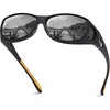 M Black Frame Yellow Temple Grey Lens