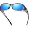 M Clear Grey Frame Revo Blue