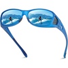 M Transparent Blue Frame Revo Blue Lens