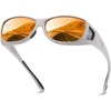 M White Frame Revo Red Lens