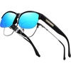 Black Frame Revo Blue Lens