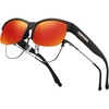 Matte Black Frame Revo Red Lens