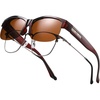 Transparent Brown Frame Brown Lens