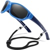 image:imageDUCO Polarized Kids Sunglasses with Strap for Boys Girls Youth Sports Baseball Sunglasses 100 UV Protection K029