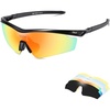 image:imageDUCO Polarized Sports Cycling Sunglasses for Men with 5 Interchangeable Lenses for Running Golf Fishing Hiking Baseball