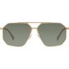 image:imageDUCO Polarized Sunglasses Men Women Retro Classic Square Sun Glasses Oversized Vintage Metal Frame Trendy Shades DC3032Gold Frame Green Lens