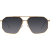 image:imageDUCO Polarized Sunglasses Men Women Retro Classic Square Sun Glasses Oversized Vintage Metal Frame Trendy Shades DC3032Gold Frame Grey Lens
