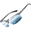 image:imageDUCO Polarized Sunglasses Mens Ultralight Carbon Fiber Sun Glasses for Men Driving Sports Fishing UV400 Protection DC8277Gunmetal Frame Blue Lens