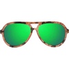 image:imageDUCO Retro Aviator Polarized Sunglasses Women Men Vintage Double Bridge Sun Glasses Classic Shades DC1208Brown Tortoise Revo Green Lens