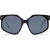 image:imageDUCO Retro Oversized Hexagonal Polarized Sunglasses for Women Men Trendy Shades UV400 Protection Designer Sun Glasses DC1108Shine Black Frame Grey Lens