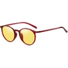 image:imageDUCO Round Women Polarized Night Vision Driving Anti Glare Yellow Glasses Polarized Reduce Glare and Enhance Vision 5206