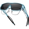 B Transparent Blue Frame Gray Lens