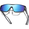 B Transparent Grey Frame Revo Blue Lens