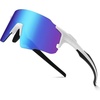 image:imageDUCO Sports Sunglasses NonPolarized UV400 Adults Running Shades DC0042White Blue